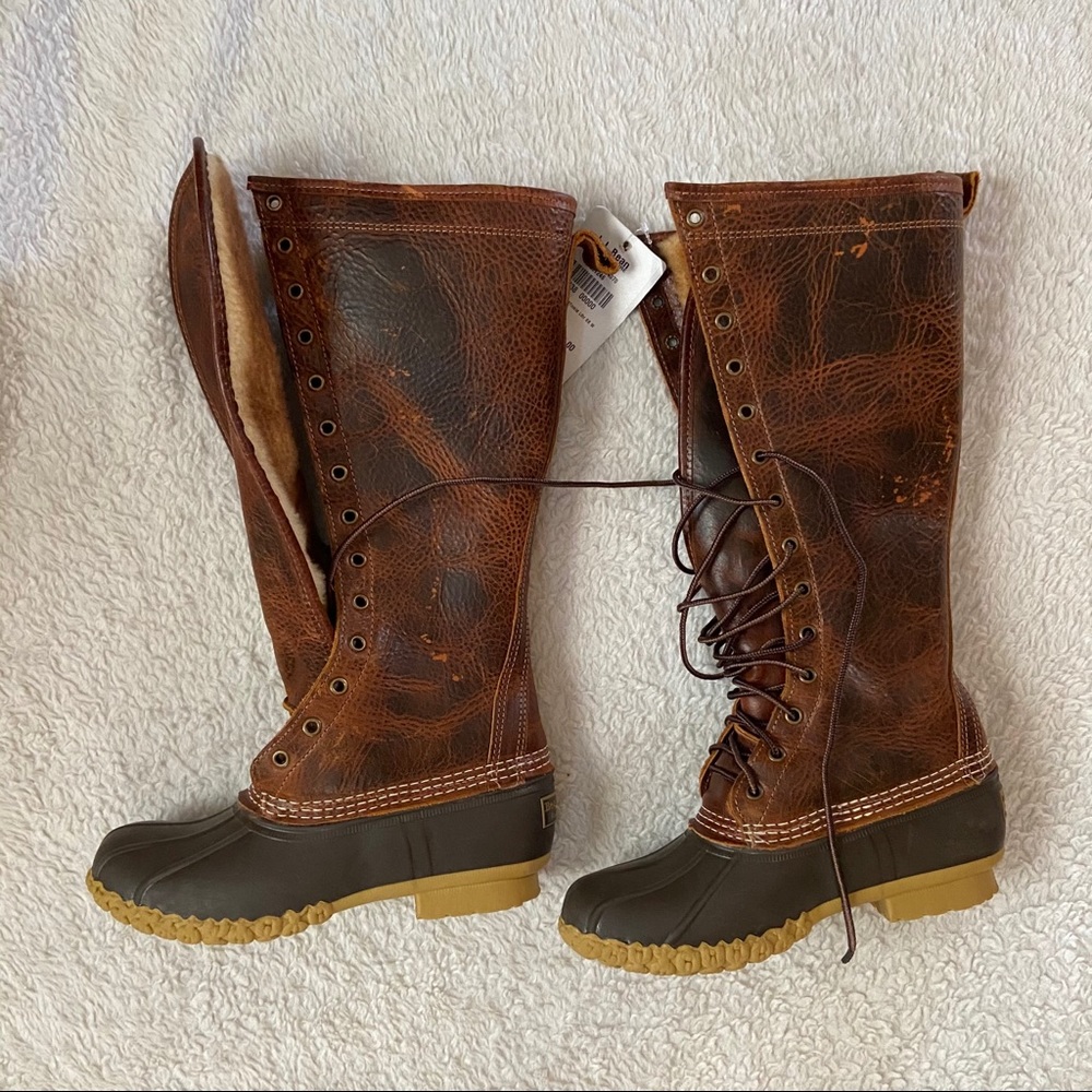 Women's L.L. Bean Boots, 16" Shearling-Lined - Picture 3 of 6